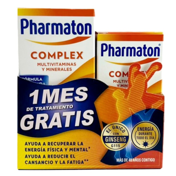 Pharmaton Complex Vitaminas 100 comprimidos + 30 de Regalo (TOTAL130 comprimidos).